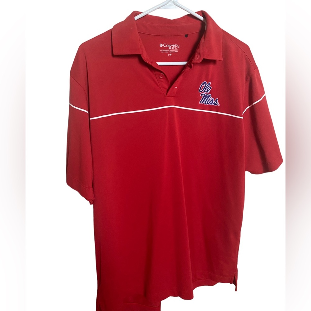 Ole Miss Red Golf Shirt by Columbia